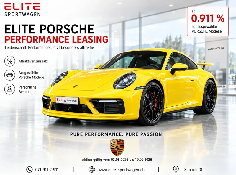 Porsche 911, colore Gelb